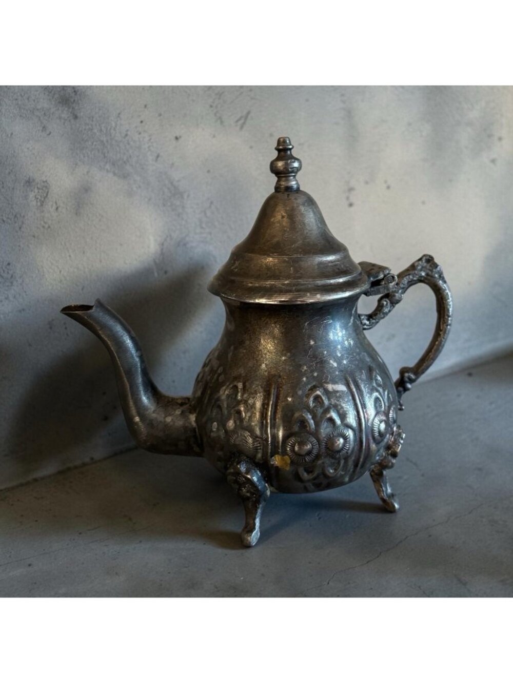 Vintage Victorian Style Silver Mini Plated Tea Pot Decor accent Ornate